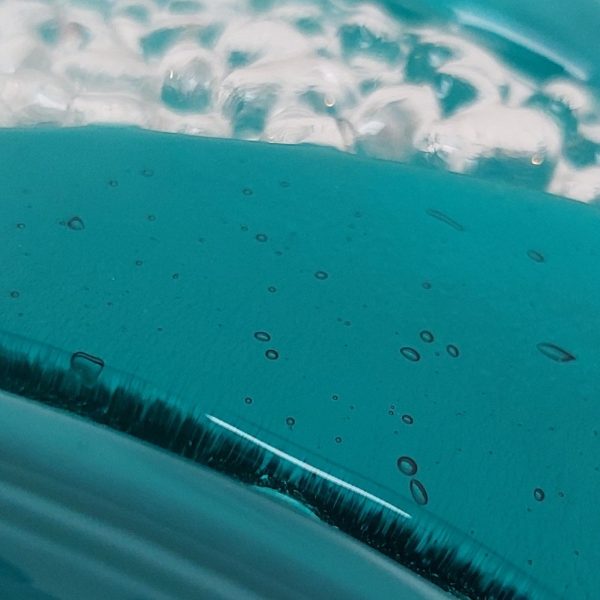 Small Teal Fused Glass Curve - Image 2