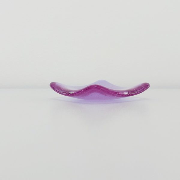 Lilac Glass Heart Ring Dish - Image 2