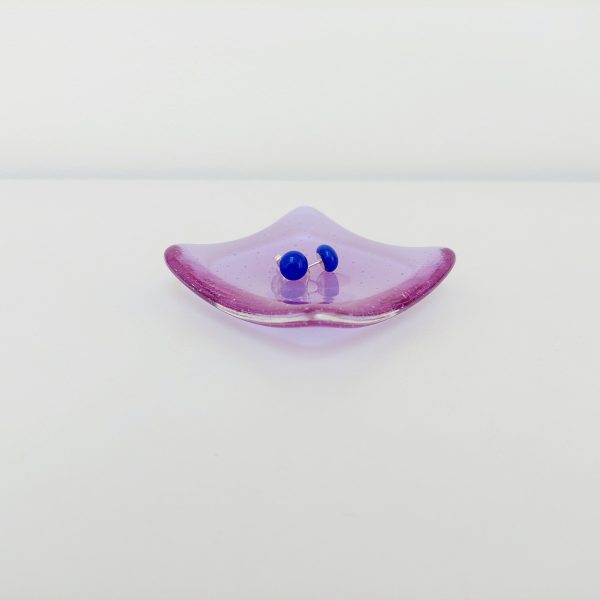Lilac Glass Heart Ring Dish - Image 3