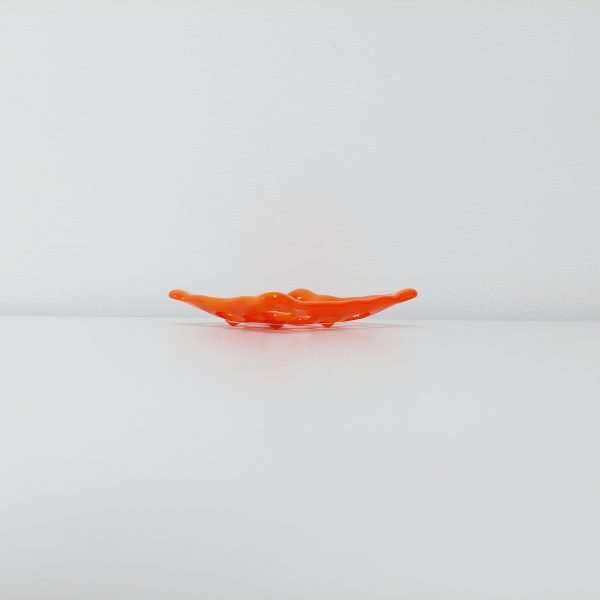 Vibrant Orange Glass Soap Dish with Holes - Image 5