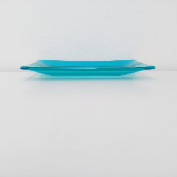 Handmade Turquoise Glass Art Plate - Image 8