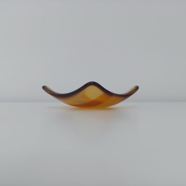 Amber Glass Art Trinket Dish - Image 2