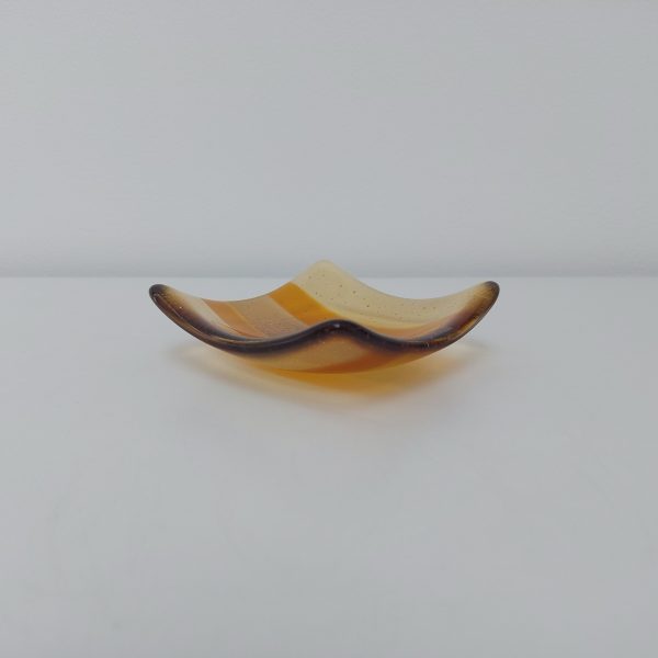Amber Glass Art Trinket Dish - Image 6