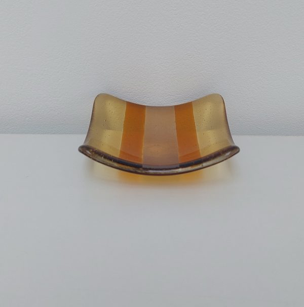 Amber Glass Art Trinket Dish - Image 8